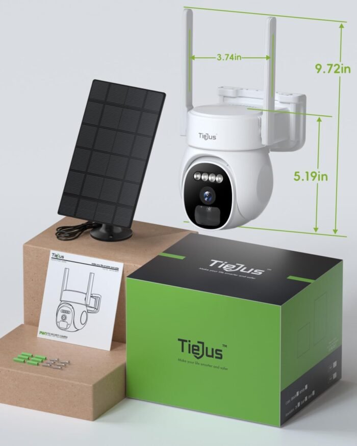 Security Cameras Wireless Outdoor 2Packs, 2K Solar WiFi Cameras for Home Security Outside, Battery Powered Surveillance Camera, Color Night Vision/Motion Sensor/Compatible with Alexa - Image 8
