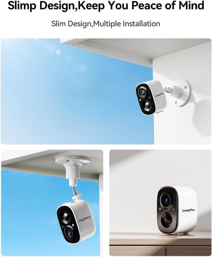 LongPlus ongplus Security Cameras Wireless Outdoor Camera Wireless Camera for Home Security, 2 Pack Battery Powered WiFi Cameras with AI Motion Detection, 2-Way Talk, Cloud/SD Storage - Image 7