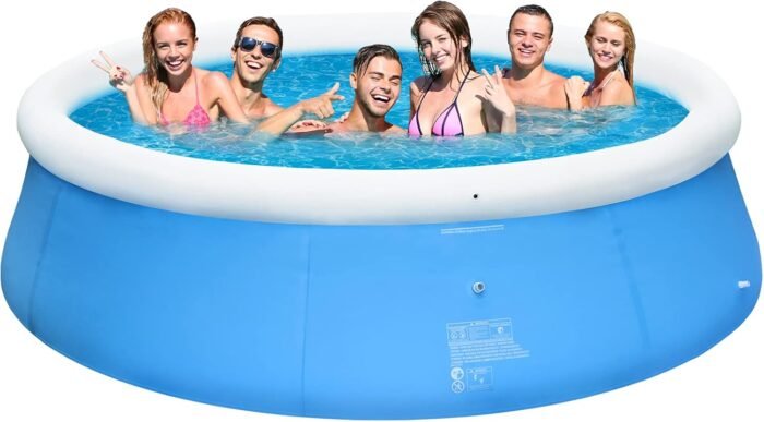 Above Ground Pool for 6 Adults or 8 Kids, 12ft x 36in Sturdy Swimming Pool for Backyard, Outdoor, Easy Set up