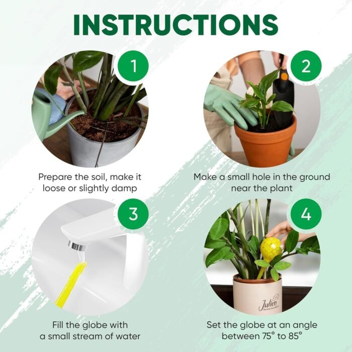 Plant Watering Globes Set of 6 - Small Self Watering Globes for Indoor & Outdoor Plants - Multicolored, Automatic, Glass Watering Bulbs for Daily Use, Plant Watering Devices - Image 3