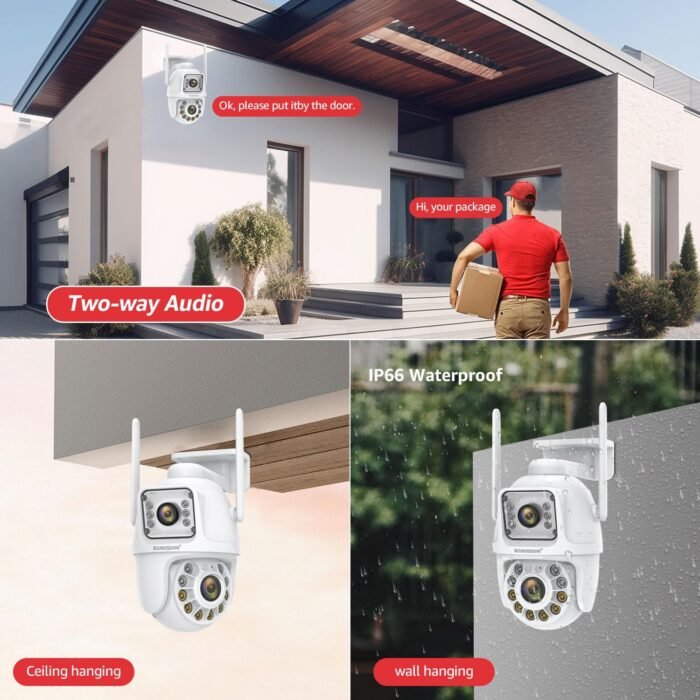 BOAVISION Dual Lens Linkage Security Camera Outdoor,Wireless PTZ Dual Screen Camera,360° View,Auto Tracking,Human Detection,Color Night Vision,24/7 Record,Two-Way Audio - Image 7