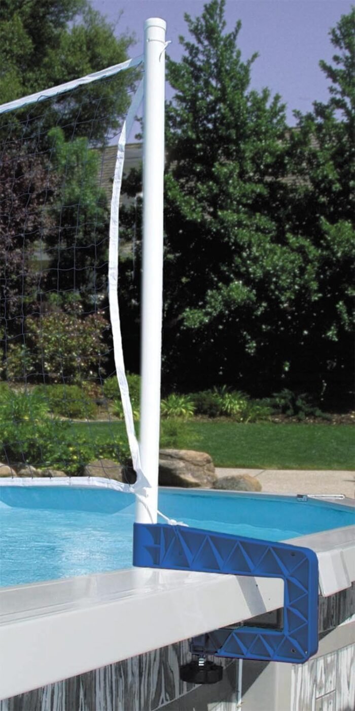 Poolmaster 72786 Above-Ground Pool Water Volleyball and Badminton Pool Game with Bracket Mounts White 16-Feet - Image 4
