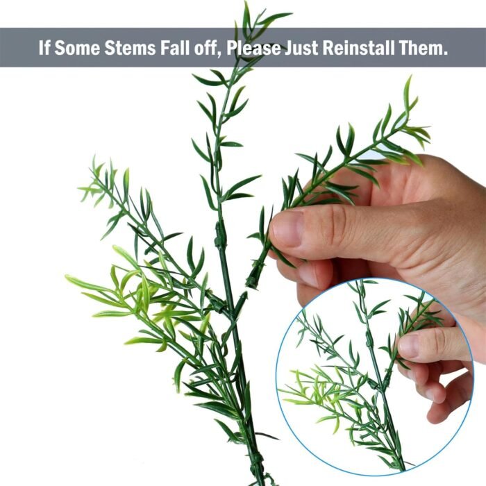 18PCS Outdoor Artificial Faux Plants Spring Summer Decorations, UV Resistant Bulk Realistic Fake Bushes Grass Eucalyptus Outside Plastic Greenery Shrubs for Front Porch Patio Window Box - Image 7