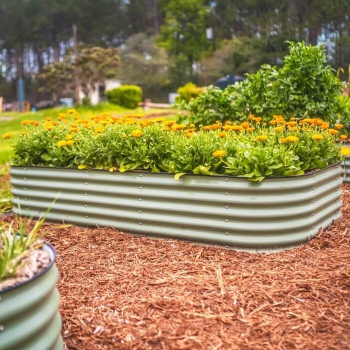 Vego garden Raised Garden Bed Kit, 17" Tall 10 in 1 Modular Metal Raised Garden Beds Kit, Metal Planter Box for Vegetables, Flowers, Herbs, Olive Green - Image 6