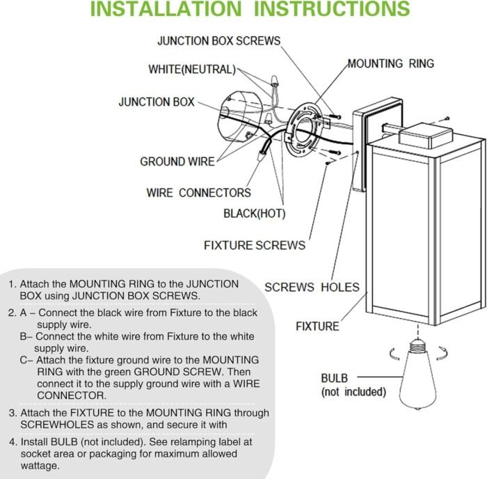 hykolity Large Size Outdoor Wall Lights,16 Inch Wall Lantern, Waterproof Exterior Wall Sconce, Anti-Rust Wall Mounted Lighting with Glass Shade,Lamp with E26 Socket for Porch, Front Door, 2 Pack - Image 7