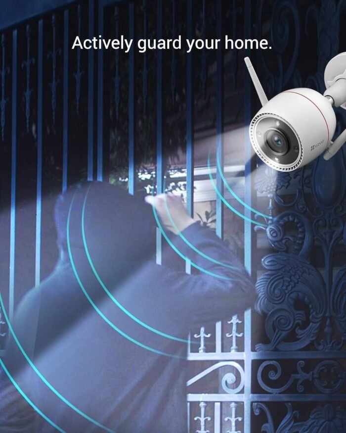 EZVIZ 2K Outdoor Camera for Home Security, WiFi Surveillance Camera Outside with Color Night Vision, No Subscription with Two-Way Talk, Motion Detection, IP67, Alexa/Google, 256 SD | C3TN 3MP - Image 2
