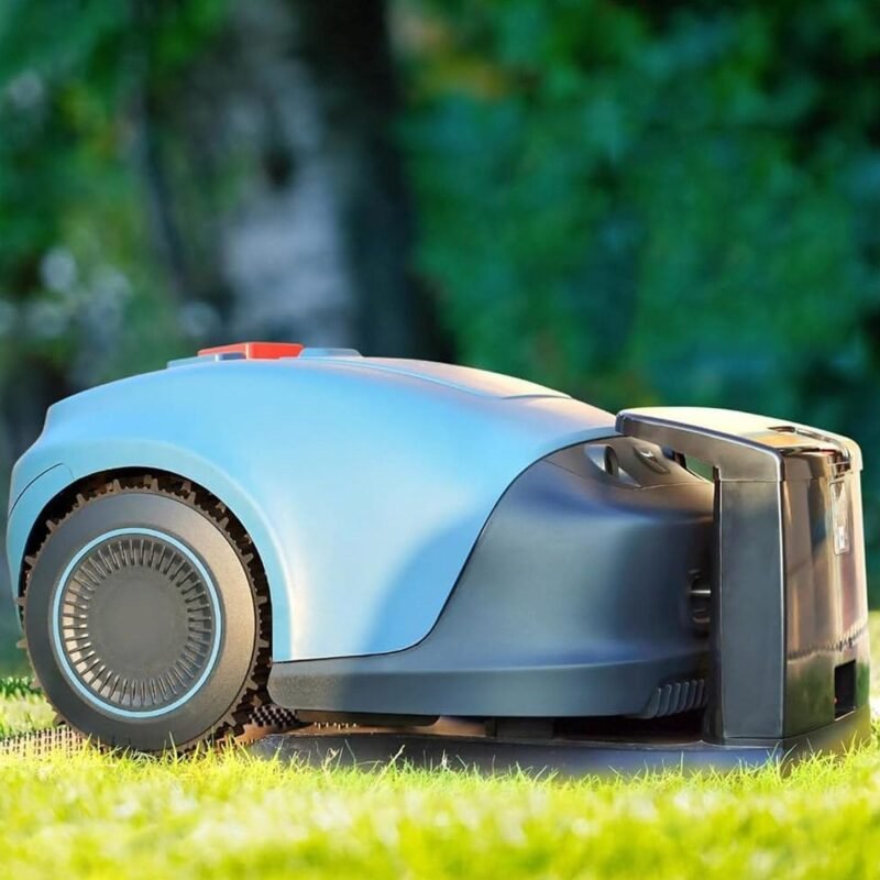 18V 4.4Ah Robotic Lawn Mower 1/4 Acre / 10763 Sq. Ft, Automatic Lawnmower APP Control, Self-Charging, Bluetooth Wi-Fi Connect, Cut to Edge, 300% Higher Efficiency of Auto Path Planning