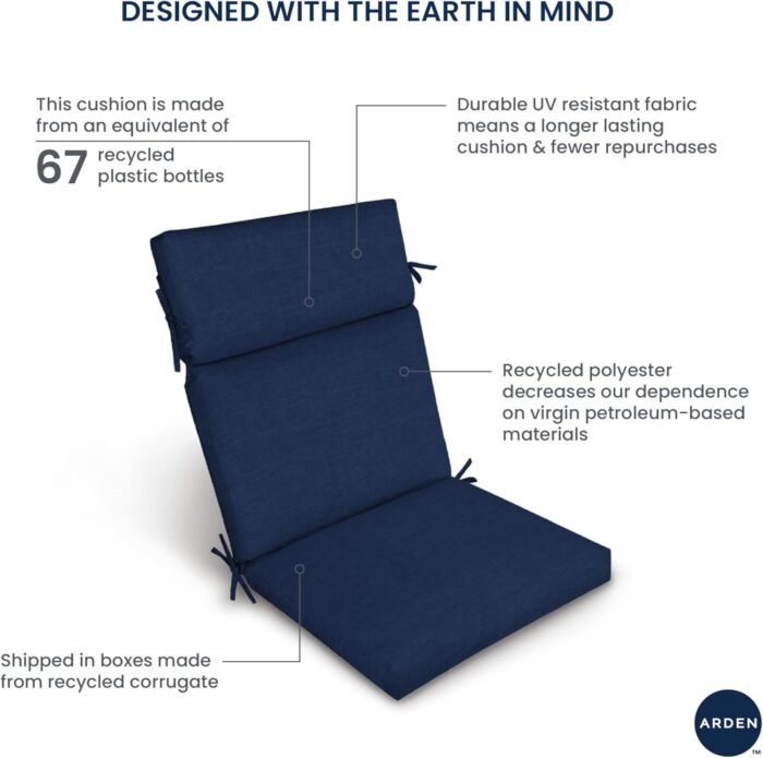 Arden Outdoor Chair Cushion, 21 x 20, Rain-Proof, Fade Resistant 20 x 21, Ruby Red Leala - Image 11