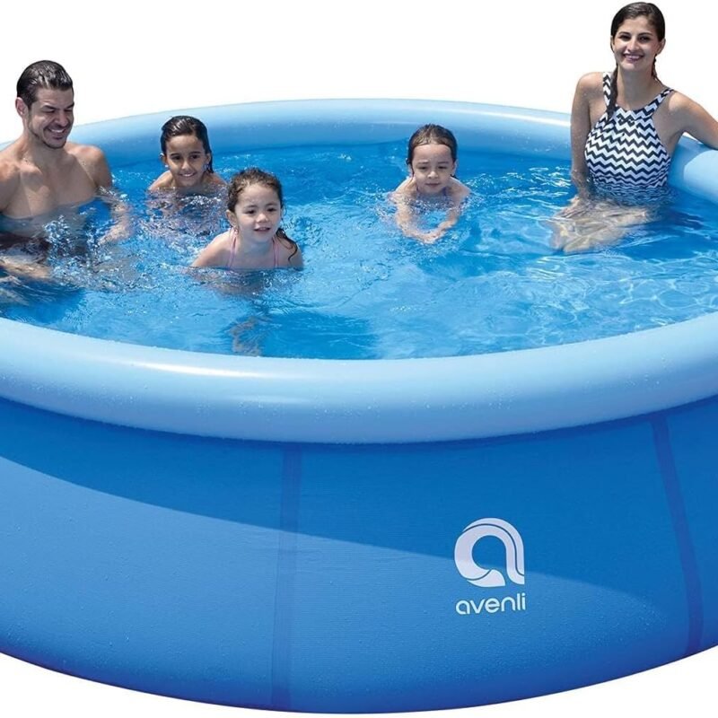 DIMAR GARDEN 10ft x 30in Inflatable Swimming Pool, Outdoor Round Top Ring Above Ground Pools
