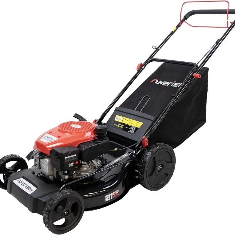 Self Propelled Gas Lawn Mower, 21" with 170cc 4-Cycle OHV Engine 3-in-1 RWD Self-Propelled Lawn Mower (AV8621S1)