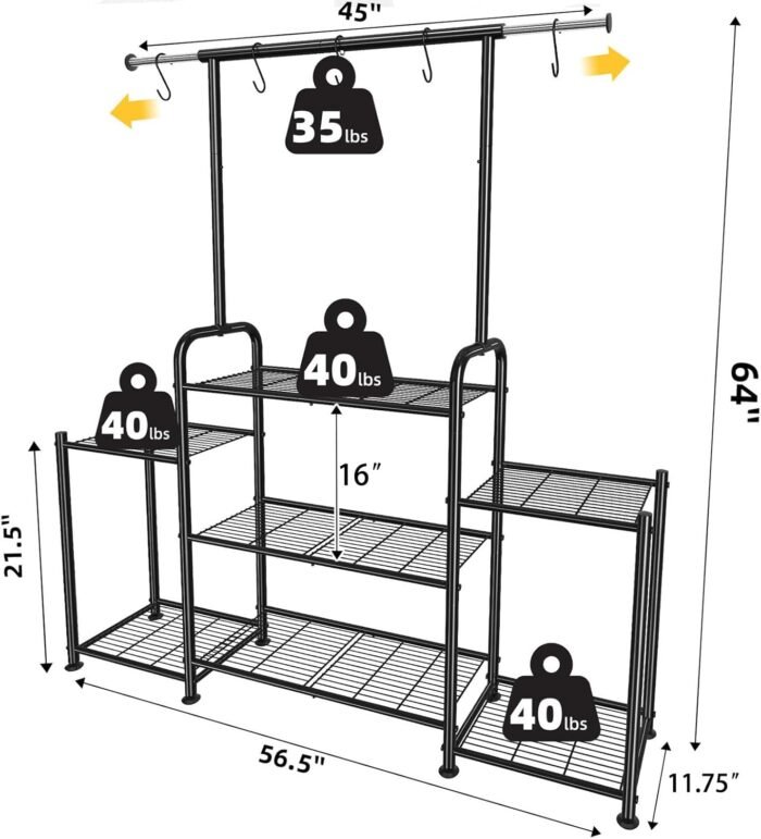 Simple Trending Plant Stand Indoor Outdoor, Metal 3 Tier Tall Hanging Plant Shelf for Multiple Flower Planter Large Heavy Duty Ladder Plant Holder for Garden, Black - Image 6