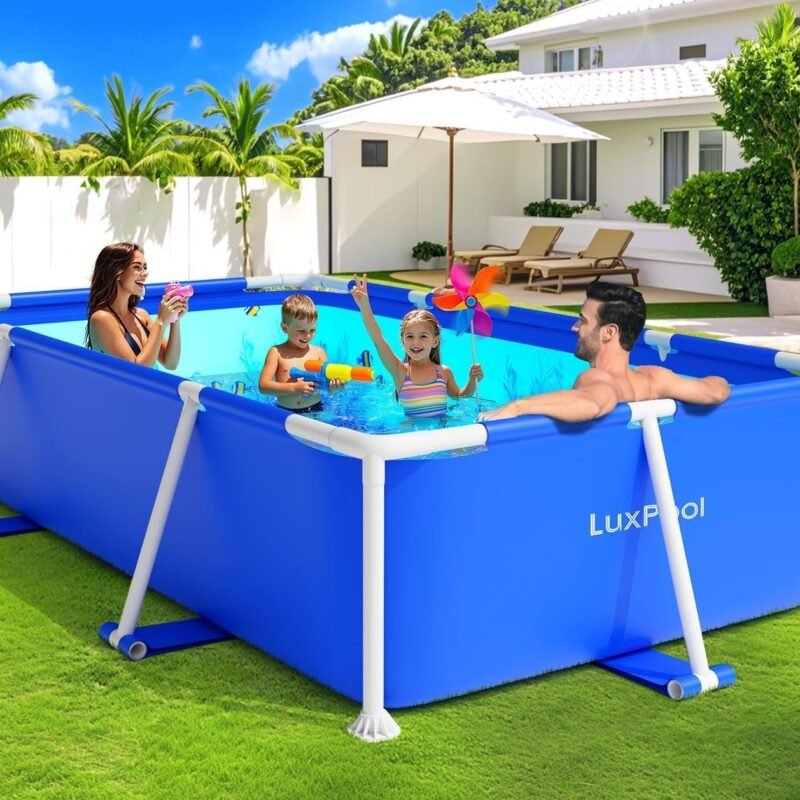 Above Ground Pool,Frame Deep Swimming Pool, Family Pool,Large Above Ground Pool Easy Set, Outdoor Backyard Pool for Kids, Adults,7.5ft x 50in x 25in
