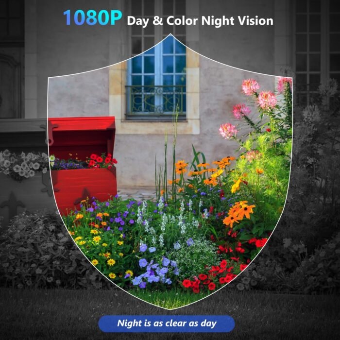 Cameras for Home Security, 1080P Security Cameras Wireless Outdoor with Motion Detection Spotlight/Siren Alarm Color Night Vision 2-Way Talk Waterproof SD/Cloud Storage Battery Powered WiFi Cam 2-Pack - Image 3