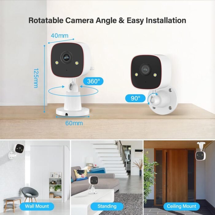 Jennov Outdoor/Indoor Security Cameras 5Ghz/2.4Ghz, 2K HD WiFi/Color Night Vision/Motion Detection /2-Way Audio/IP66 Waterproof Pet Dog Cat Baby Monitor Camera for Home Security - Image 9