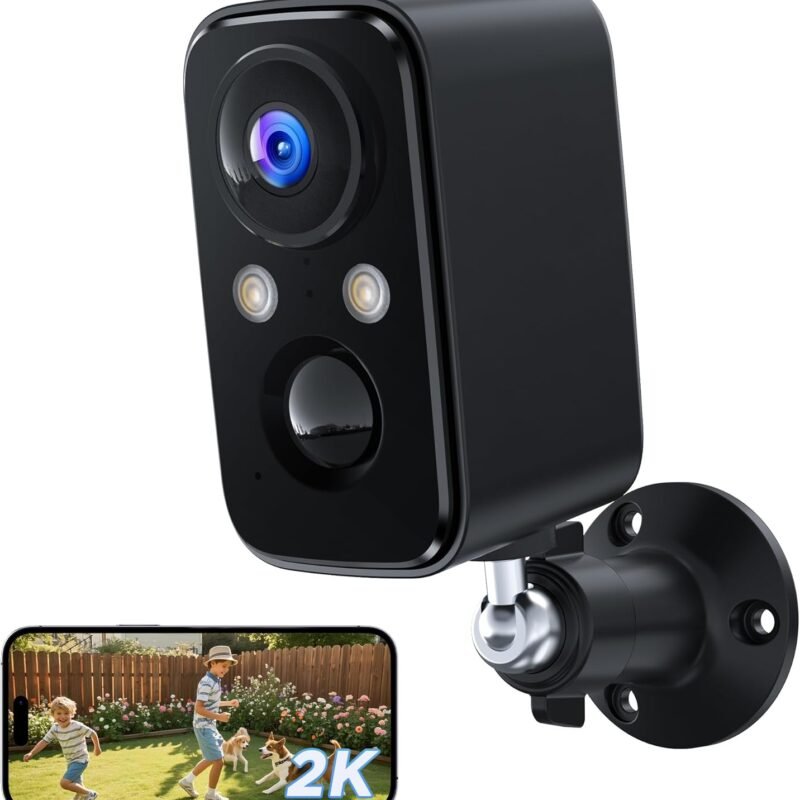 Security Cameras Wireless Outdoor Battery: 2K WiFi Camera Indoor for Home Security System - CCTV Camera Waterproof Night Vision Camaras de Seguridad para Casa Inalambricas