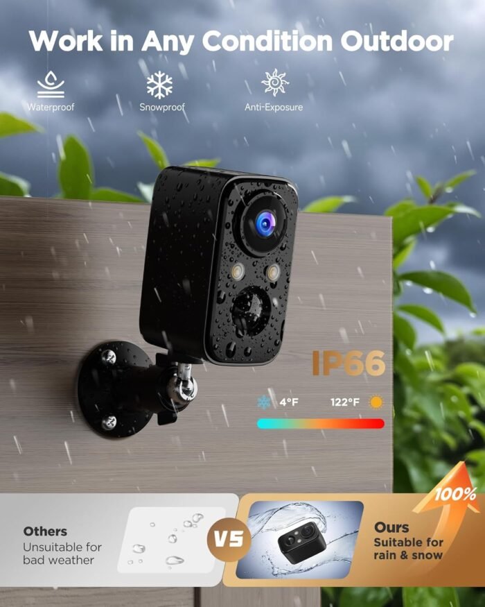 Security Cameras Wireless Outdoor Battery: 2K WiFi Camera Indoor for Home Security System - CCTV Camera Waterproof Night Vision Camaras de Seguridad para Casa Inalambricas - Image 4