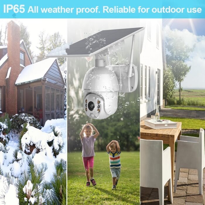 SOLIOM Solar Powered Security Camera Outdoor Wireless, 360 Pan Tilt WiFi Camera with Color Night Vision, PIR Human Detection, 2-Way Talk, Cloud Storage, No Monthly Fee, Compatible with Alexa - Image 7