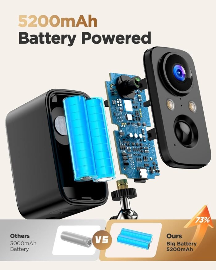 Security Cameras Wireless Outdoor Battery: 2K WiFi Camera Indoor for Home Security System - CCTV Camera Waterproof Night Vision Camaras de Seguridad para Casa Inalambricas - Image 3