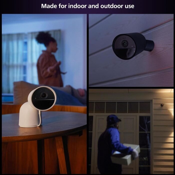 Philips Hue Secure Wired Smart Home Security Camera, Black - 1 Pack - 1080P HD Video - Night Vision - Motion Detection - Two-Way Talk - Indoor/Outdoor - Weatherproof - Works with Hue App - Image 9