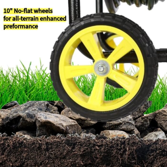 400ft Hose Reel Cart with Wheels – Durable Garden Water Hose Storage With Wheels, Outdoor Hose Holder with Large Capacity, Perfect for Contractor, Lawn, Garden, and Landscaping - Image 5