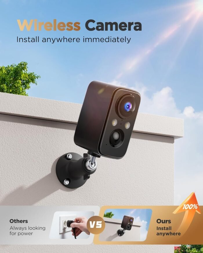 Security Cameras Wireless Outdoor Battery: 2K WiFi Camera Indoor for Home Security System - CCTV Camera Waterproof Night Vision Camaras de Seguridad para Casa Inalambricas - Image 2