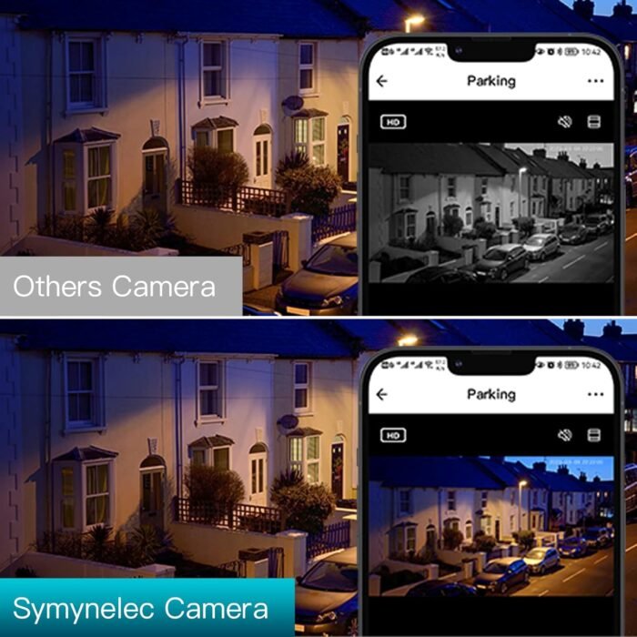 SYMYNELEC 5GHz/2.4GHz Light Bulb Security Camera Outdoor Waterproof 2.5K, Dual-Band WiFi Light Socket Security Camera with AI Human Motion Detection Tracking 4MP Color Night Vision Siren Alarm Alexa - Image 8