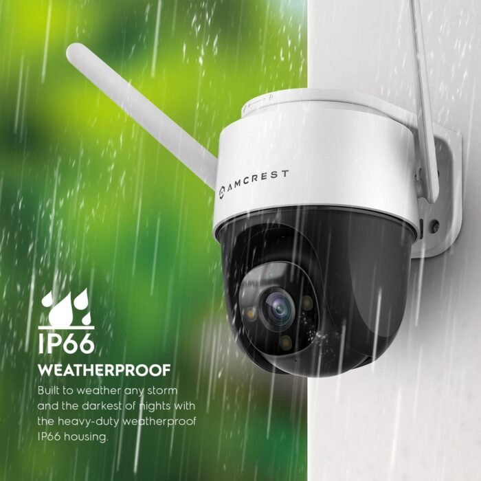Amcrest 4MP Outdoor PT WiFi IP Camera Pan Zoom (Digital 16x) SmartHome WiFi Camera Security Speed Dome, Motorized Tilt, 98ft Nightcolor, (2.4Ghz), 107º FOV, IP66, 4MP, ASH47-W - Image 6