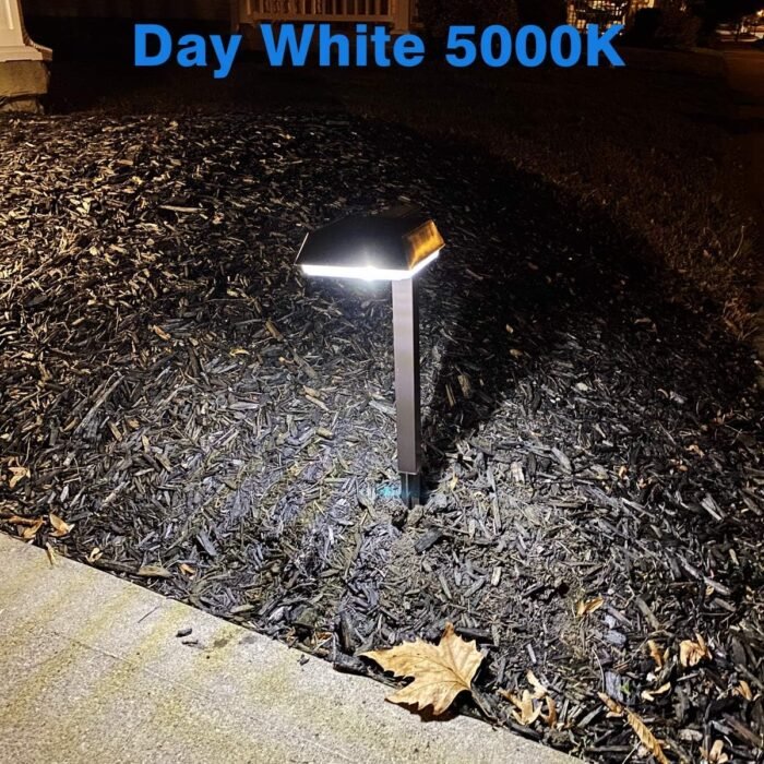 Bobcat Solar Pathway Lights Super Bright 300 lumens with 2-in-1 Warm White and Daylight Modes, Dark Brown Solar Lights for Outdoor Path, Sidewalk, Driveway or Walk Way Light(4 Pack) - Image 7