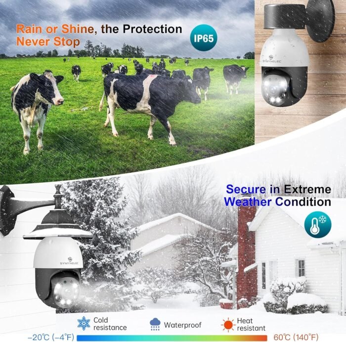 SYMYNELEC 5GHz/2.4GHz Light Bulb Security Camera Outdoor Waterproof 2.5K, Dual-Band WiFi Light Socket Security Camera with AI Human Motion Detection Tracking 4MP Color Night Vision Siren Alarm Alexa - Image 4