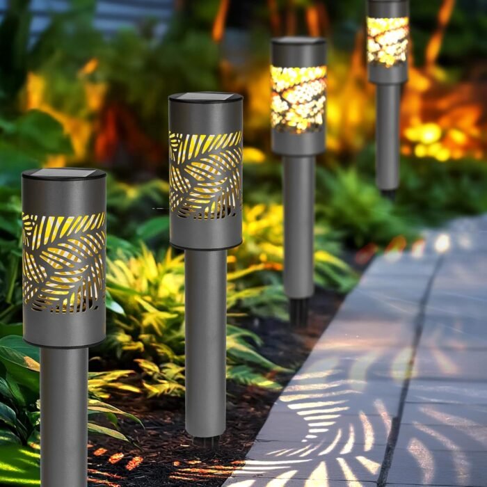 Dazzle Bright Solar Pathway Lights Outdoor, 12 Pack LED Warm White Waterproof Solar Powered Landscape Lights for Walkway Driveway Lawn Patio Yard Garden - Image 7