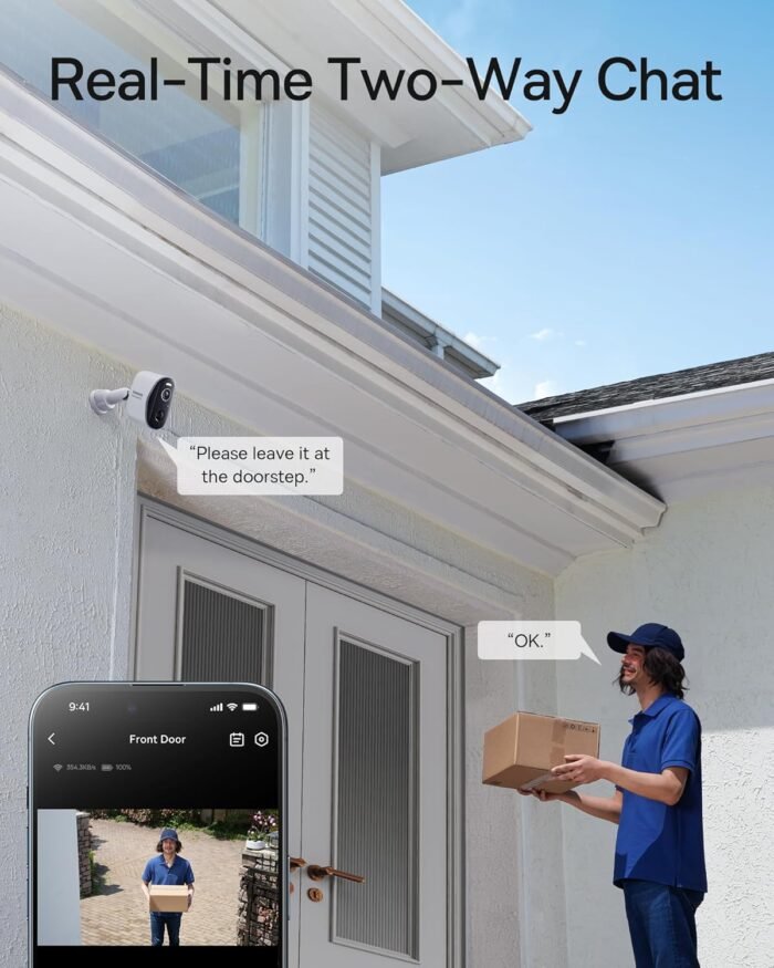 Baseus Wireless Cameras for Home Security, N1 2-Cam Kit with True 2K Clarity, No Monthly Fee, 16TB Expandable Local Storage, 210-Day Battery Life, Spotlight & Alarm, Works with Alexa and Google Home - Image 8