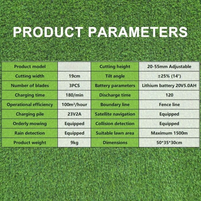 Mowing Robot, Automatic Lawn Mower, APP Controlled, Self-Charging Robotic Lawn Mowers, with Optical Navigation, Obstacle Avoidance for Garden Lawn - Image 7