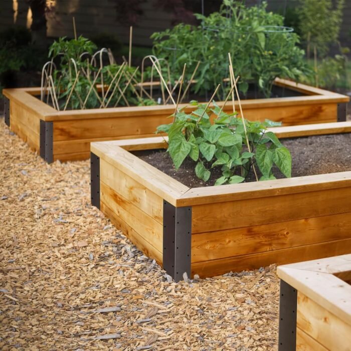 Set of 8 Raised Garden Bed Corner Brackets with Wood Screws for 20"-24" Bed, Rust Resistant Raised Bed Corners Metal Connectors 11" x 3" x 3" for Vegetable Planter Garden - Image 8