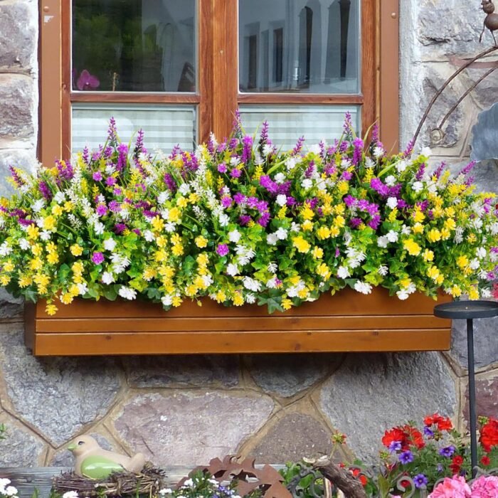 Waipfaru 20Pcs Artificial Flowers for Outdoors, Faux Plants Outdoor UV Resistant Fake Flowers,Artificial Plants for Outdoor Hanging Planter Front Porch Decor - Image 7