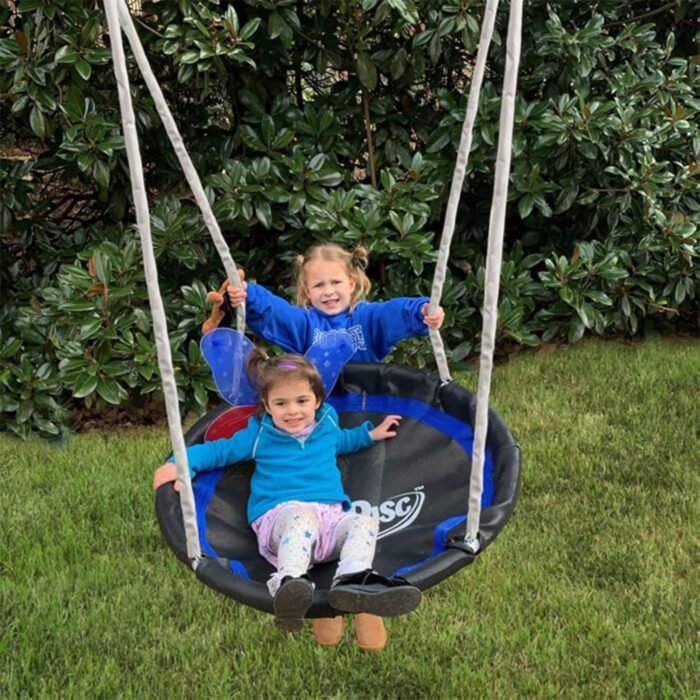 XDP Recreation Freedom Fun Metal A-Frame Kids Outdoor Swing Set 7 Child Capacity Backyard Playground Toy Set with Slide, 3 Swing Types, and See-Saw - Image 7