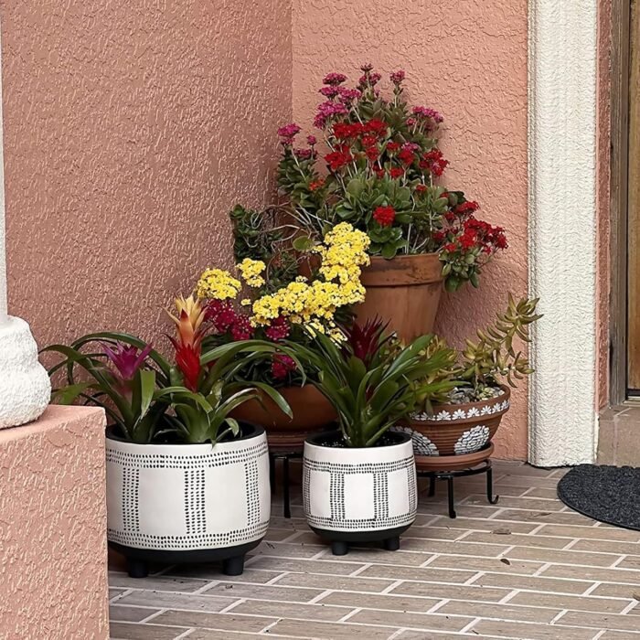 5 Pack Metal Plant Stands,Heavy Duty Potted Holder for Flower Pot,Indoor Outdoor Metal Rustproof Iron Garden Container Round Supports Rack for Planter… - Image 8