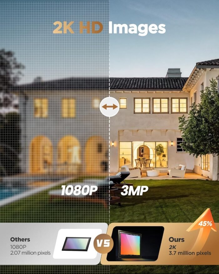 Security Cameras Wireless Outdoor Battery: 2K WiFi Camera Indoor for Home Security System - CCTV Camera Waterproof Night Vision Camaras de Seguridad para Casa Inalambricas - Image 5