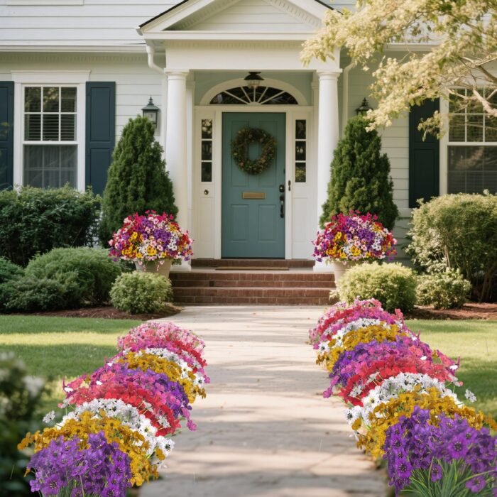 24 Bundles Artificial Flowers for Outdoor & Indoor , UV-Resistant Faux Plastic Plants Decor for Hanging Planters, Garden Porch, Window Box - Weather-Resistant Home Decor for Farmhouse, Wedding, Patio - Image 7