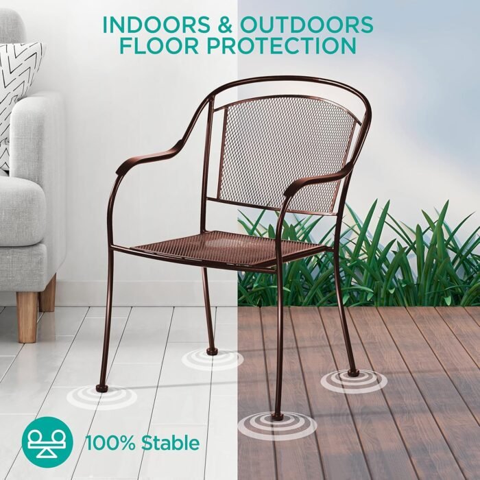 Wrought Iron Patio Furniture Feet Caps (32 Pack, Black) - 1.5" Round Plastic Outdoor Chair Leg Caps, Patio Furniture Replacement Feet - Image 4