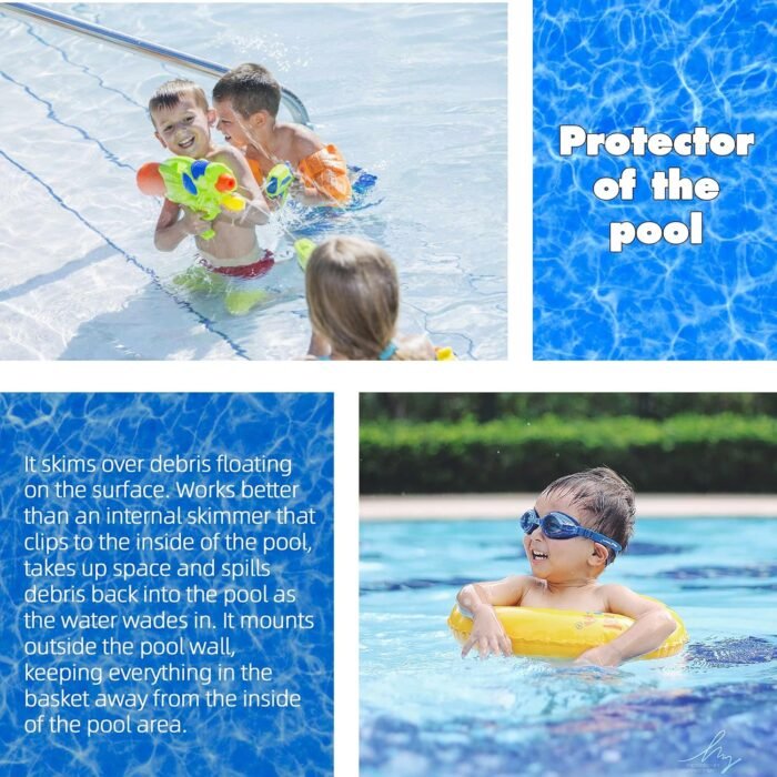(Complete Set) Universal Fit Above Ground Pool Skimmer (White) - Pool Skimmer Accessory Kit - ABS Plastic Thru-Wall Skimmer with Accessories - Opening Width 6" Fits All Standard Pool Wall Cutouts - Image 6