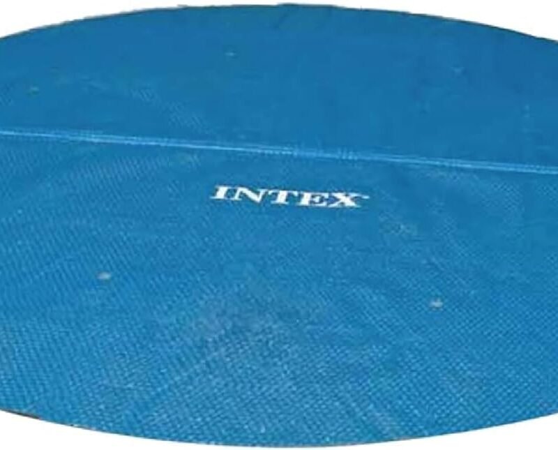 INTEX 28011E Solar Pool Cover: For 10ft Round Easy Set and Metal Frame Pools – Insulates Pool Water – Reduces Water Evaporation – Keeps Debris Out – Reduces Chemical Consumption