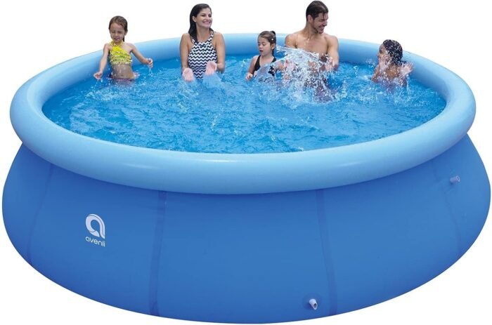 DIMAR GARDEN 12ft x 36in Inflatable Swimming Pool, Outdoor Round Top Ring Above Ground Pools