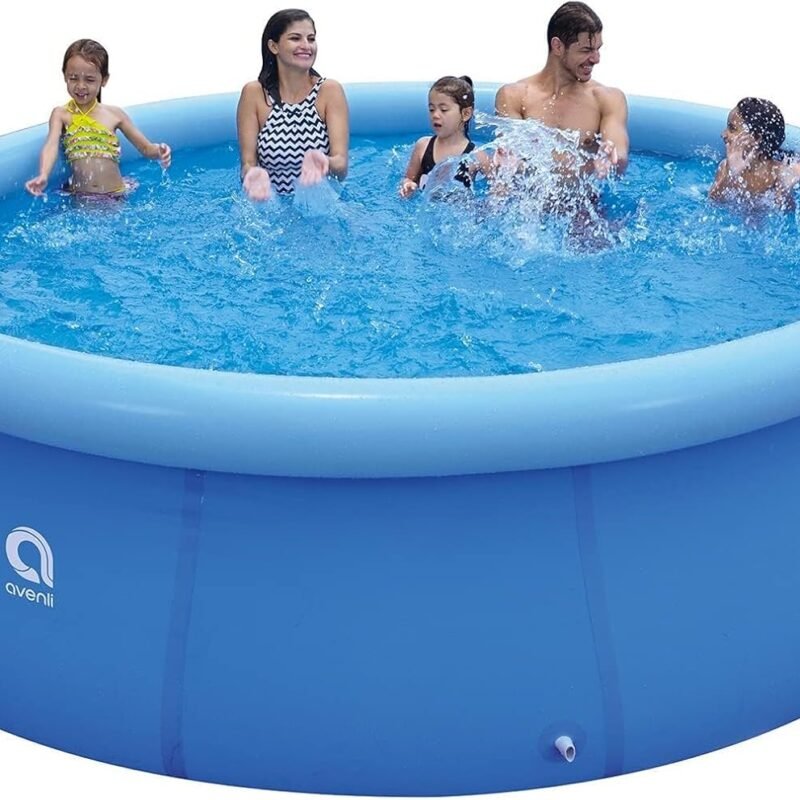 DIMAR GARDEN 12ft x 36in Inflatable Swimming Pool, Outdoor Round Top Ring Above Ground Pools
