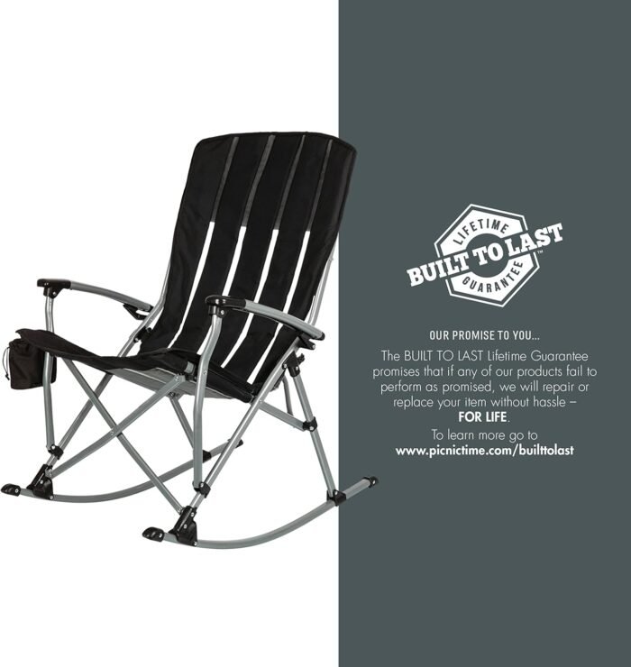 PICNIC TIME NCAA Outdoor Rocking, XL Heavy Duty Camping Chair for Adults - Image 11