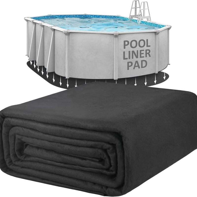 10' x 15' Oval Pool Liners for Above Ground Swimming Pools, Durable Geotextile Material, Easy to Install, Extends Life to The Line, Under Pool Padding
