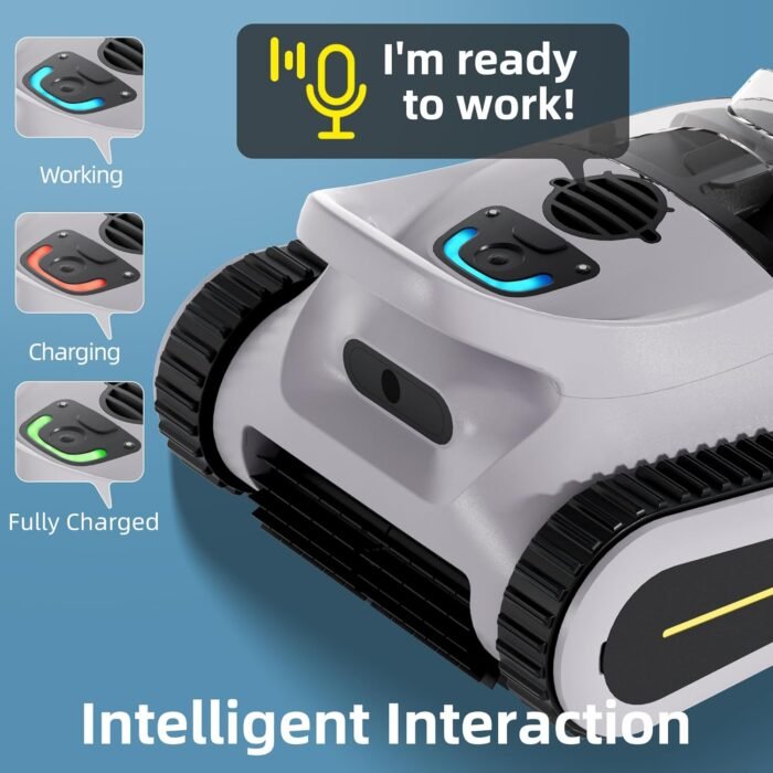 Pool Vacuum for Inground Pools, Cordless Robotic Pool Cleaner, Pool Vacuum with Upgraded Triple-Motor, Wall Climbing, Waterline Cleaning,150 min Battery Life for Pool Up to 2050 Sq.ft - Image 5