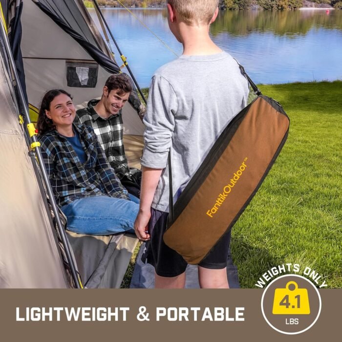 FanttikOutdoor Zeta L8 Max Camping Chair, Portable & Lightweight, Multi-Angle Adjustable, Supports up to 250 lbs, Comfort-Driven Design, High Strength Camping Chair for Travel, Hiking, Fishing (Brown) - Image 5