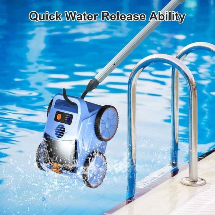 (2025 New) Robotic Pool Vacuum, Robotic Pool Cleaner for Inground Pools, Smart Navigation, Floor/Wall/Waterline Cleaning, 180 Mins Runtime for Pool Up to 2100 Sq.ft - Image 7