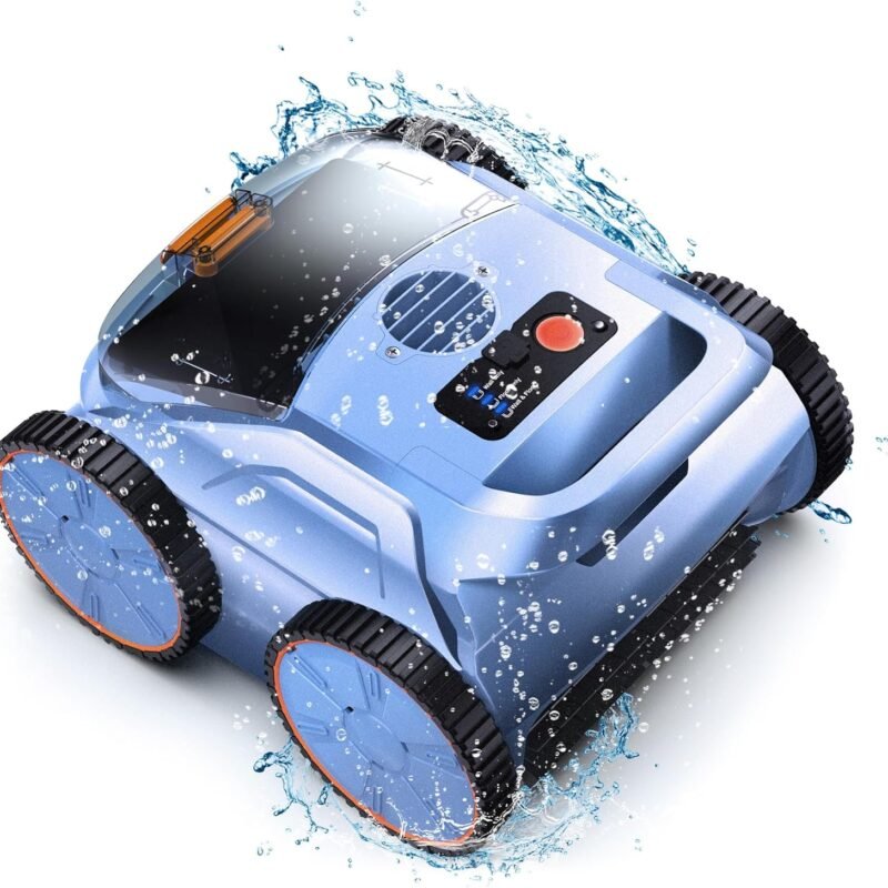 (2025 New) Robotic Pool Vacuum, Robotic Pool Cleaner for Inground Pools, Smart Navigation, Floor/Wall/Waterline Cleaning, 180 Mins Runtime for Pool Up to 2100 Sq.ft