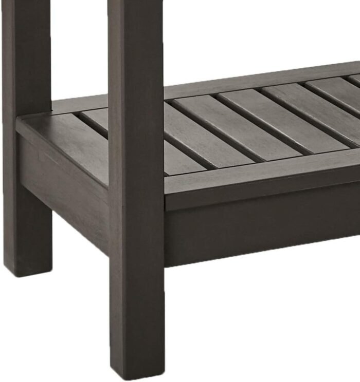 Cambridge Casual Solid Wood Alfresco Outdoor Console Table – Dark Brown Finish – Durable and Stylish Accent Plant Table for Patio, Deck, Porch, Garden, and Outdoor Spaces - Image 6